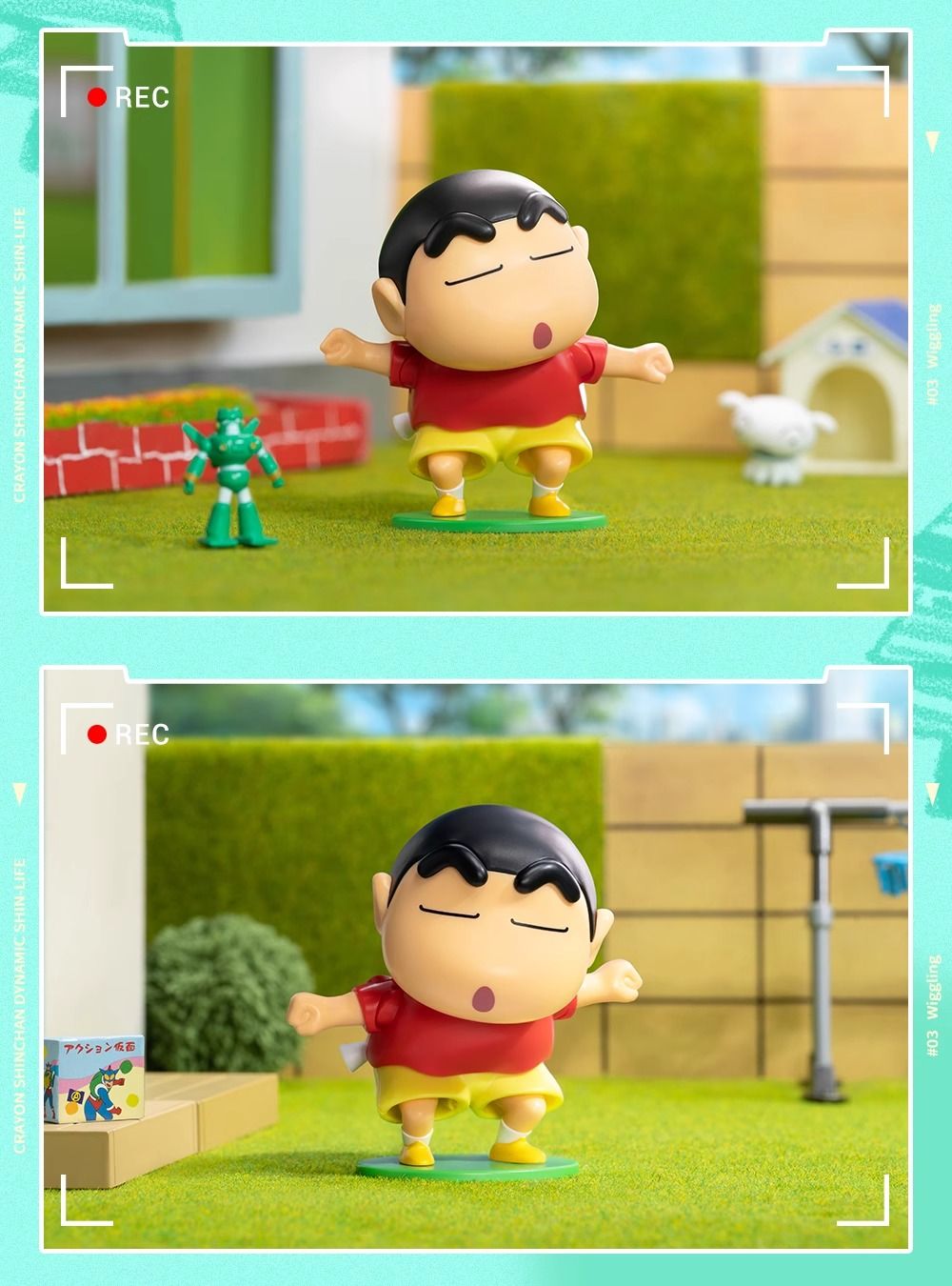 움직이는 짱구 피규어 시계태엽 이동식 - 바이즐