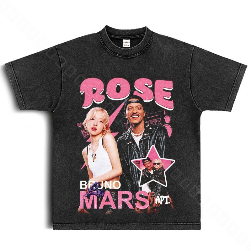 ROSÉ rosie BRUNOMARS APT.Tシャツ グレー ポストカード ROSÉ rosie BRUNOMARS APT.Tシャツ グレー ポストカード - メルカリ