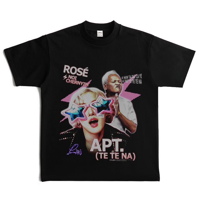 【新品未開封】BLACKPINK ロゼ ROSÉ APT. MD　Tシャツ ブルーノ・マーズブラックピンクローズブラックピンク